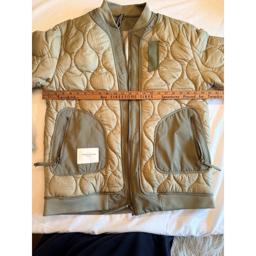 Winter Men Baseball Collar Quilted Bomber Padded XL Flight Jacket - Picture 9 of 15